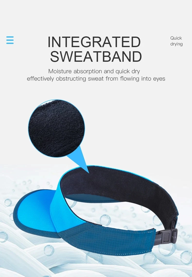 AONIJIE Spring Summer Sports Sun Hats Women Hat Men's Cap Adjustable Visor UV Protection Top Empty Running Tennis Caps Sunscreen