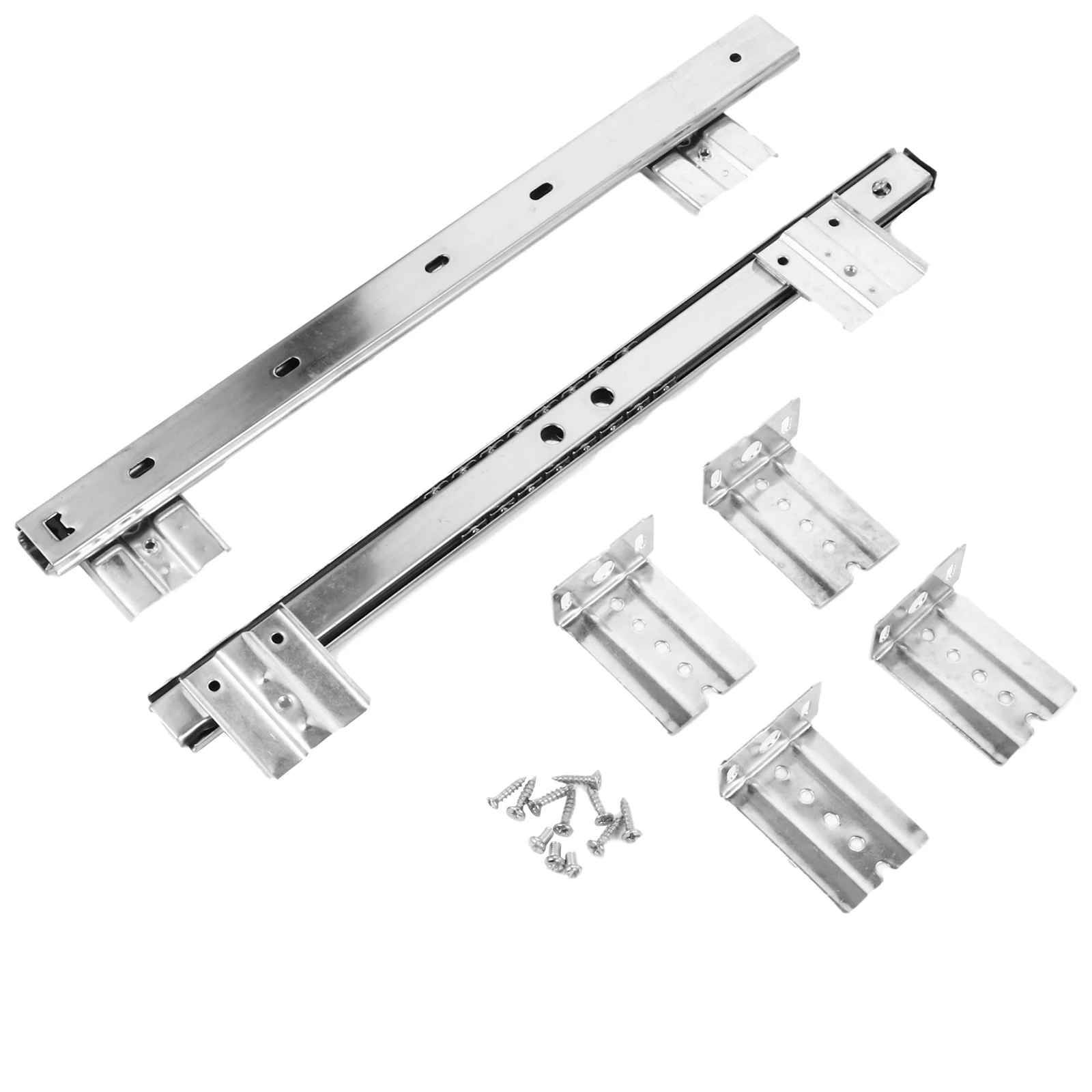 

1 Pair Ball Bearing Runners Under Desk Computer Slides Fixing Slide Holder