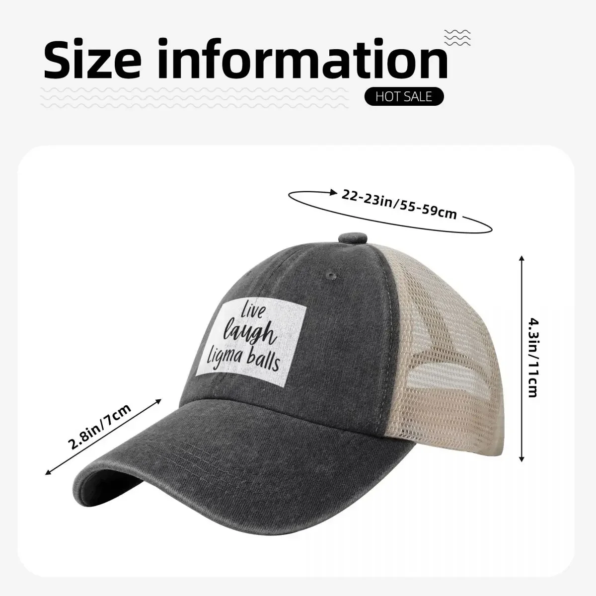 Live Laugh Ligma Balls Бейсбольная кепка с термокозырьком для гольфа модная значок женщин