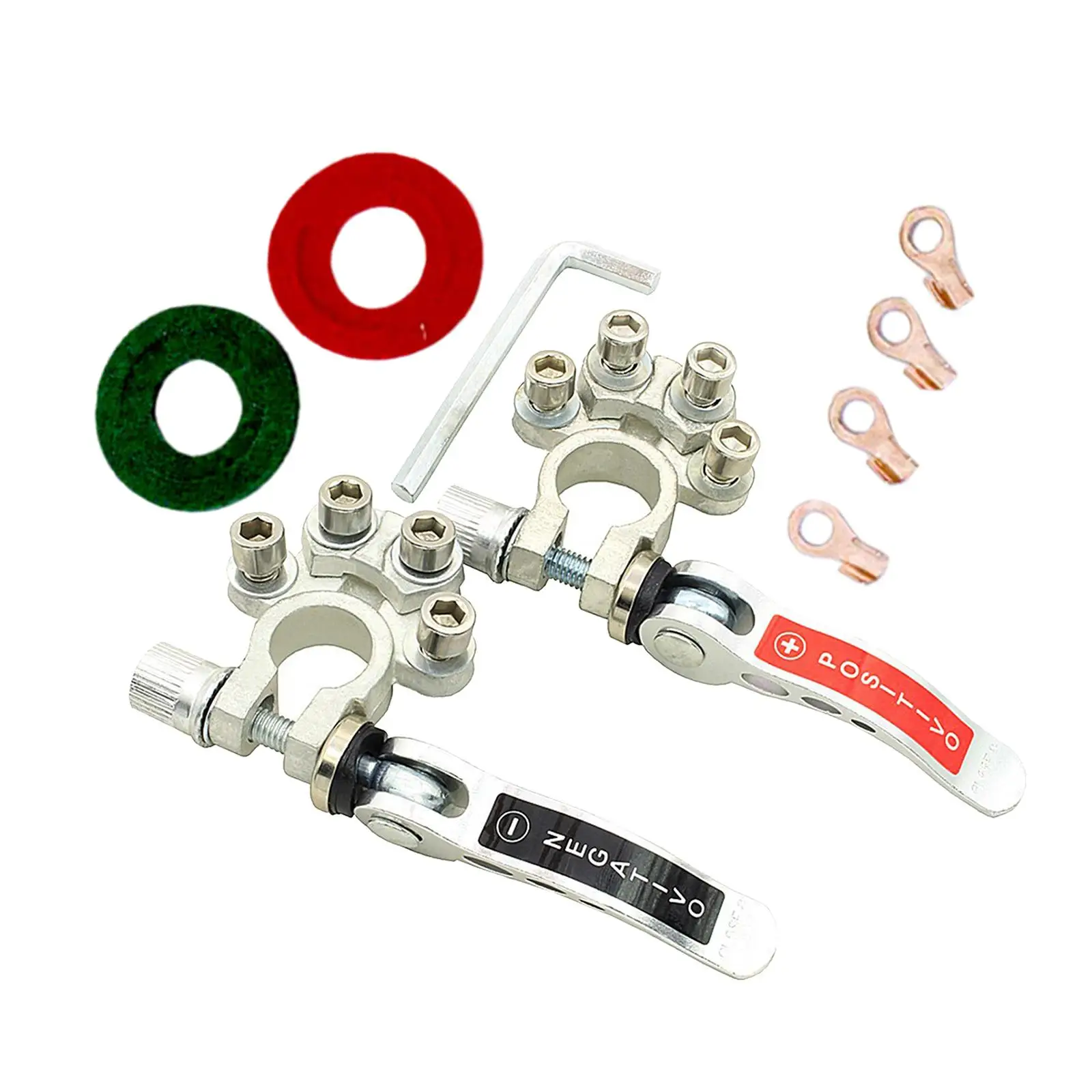 

Battery Terminal Connectors Terminal & Negative Car Battery Terminals Clamps Kit