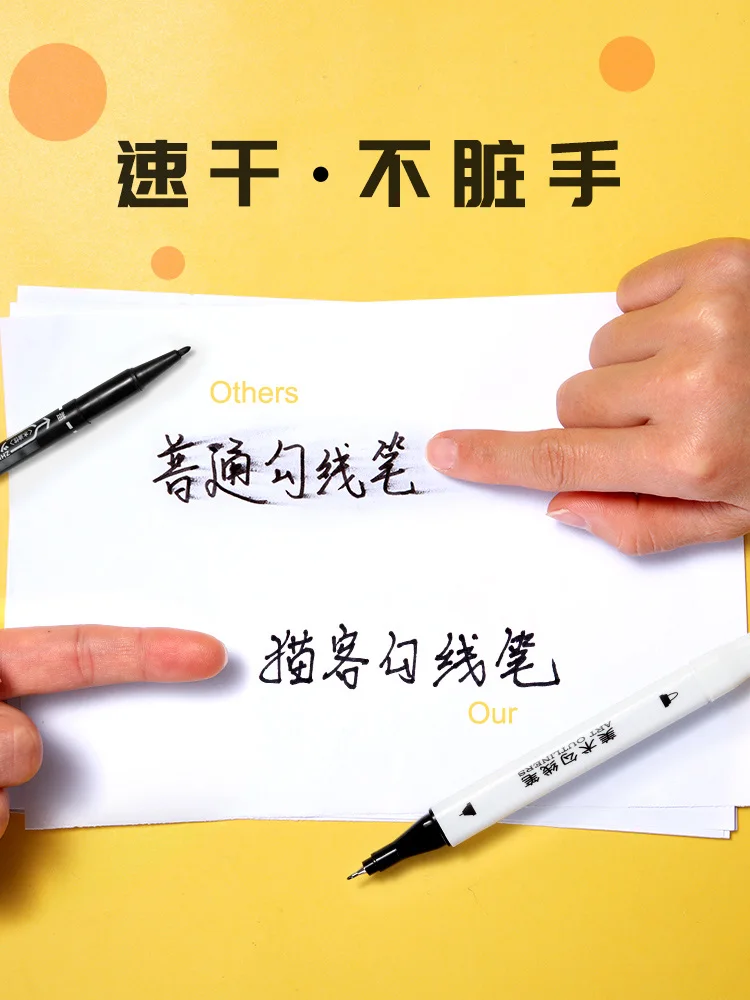 Перманентный маркер с двойным наконечником 6 шт./лот художественный outliner тонкие