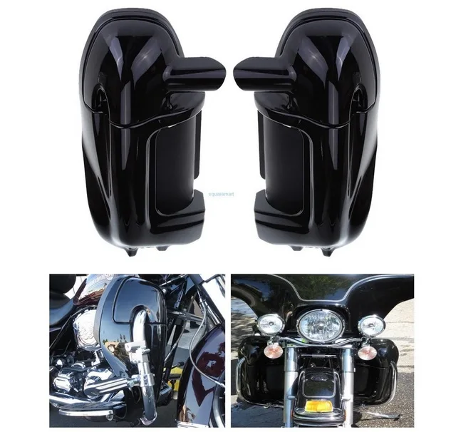 

New Painted Black Lower Vented Leg Fairing Glove Box For Harley Road King Tour Electra Glide FLHR FLHT