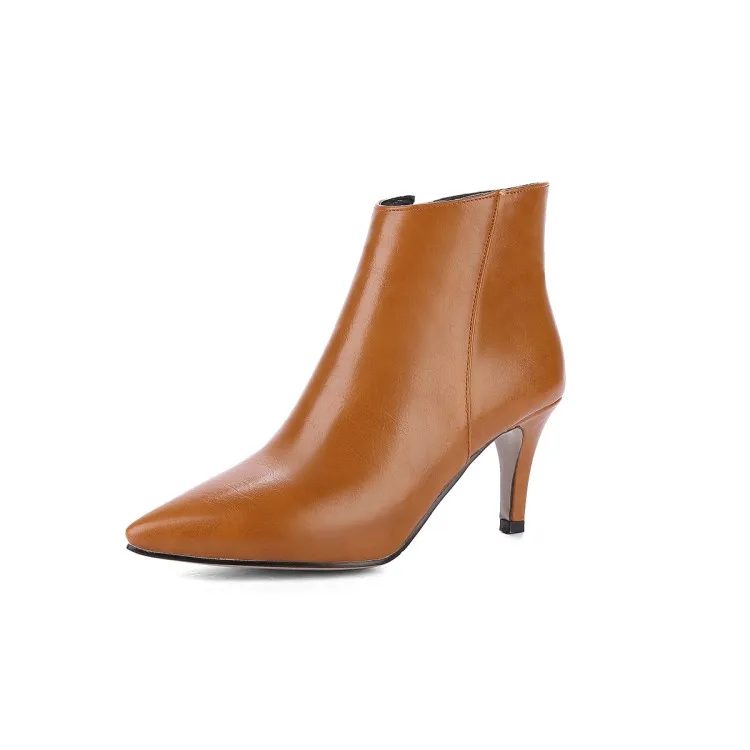 

Plus Size boots women shoes ankle boots for women ladies boots shoes woman winter Solid color tapered heel
