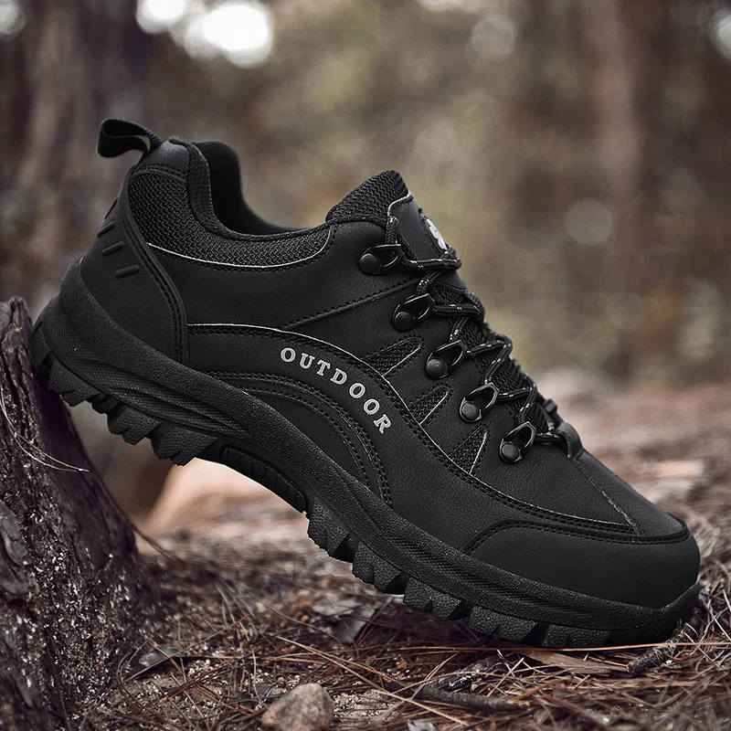 

Men's Leather Wear-resistant Outdoor Mountaineering Sneakers Trekking Hunting Tourism Mountain Shoes For Men