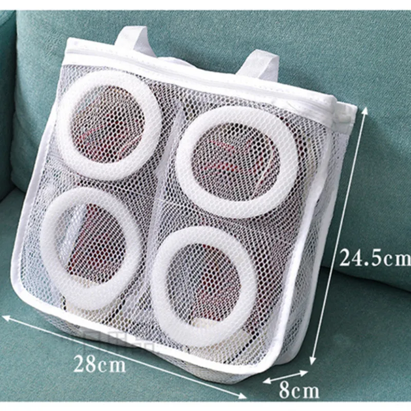 Сетчатая сумка для стирки обуви на вешалке Mesh Net Pouch Washing Hanging Bag For Shoes Machine Cleaning Laundry Shoe Special Care Case Protector Organizer.
