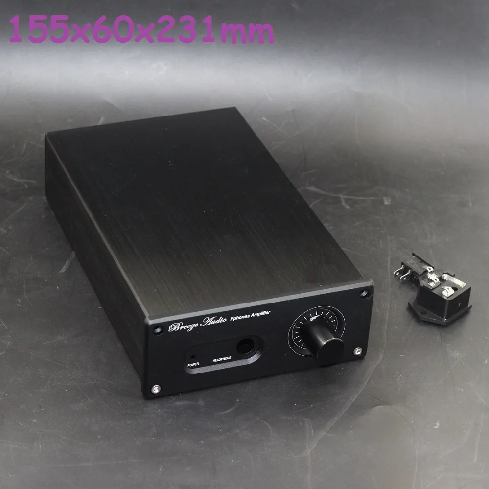 Small Size W155 H60 L231 Anodized Aluminum Chassis Quality Knob Amplifier Housing AMP Case Hi End Hifi Enclosure Headphone Shell
