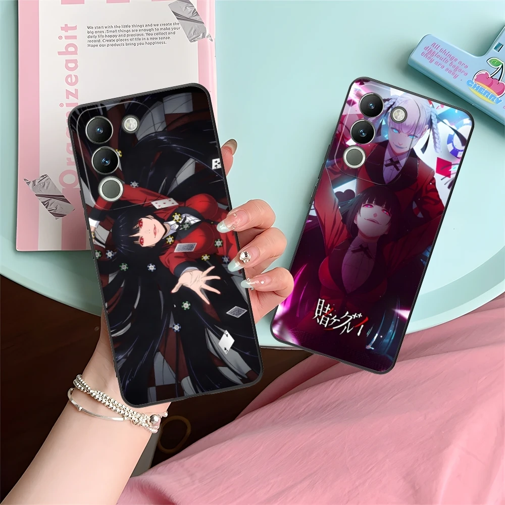Kakegurui Yumeko Mobile Cell Phone Case for VIVO Y95 Y93 Y31 Y20 V19 V17 V15 Pro X60 NEX Black Soft Cover Shell