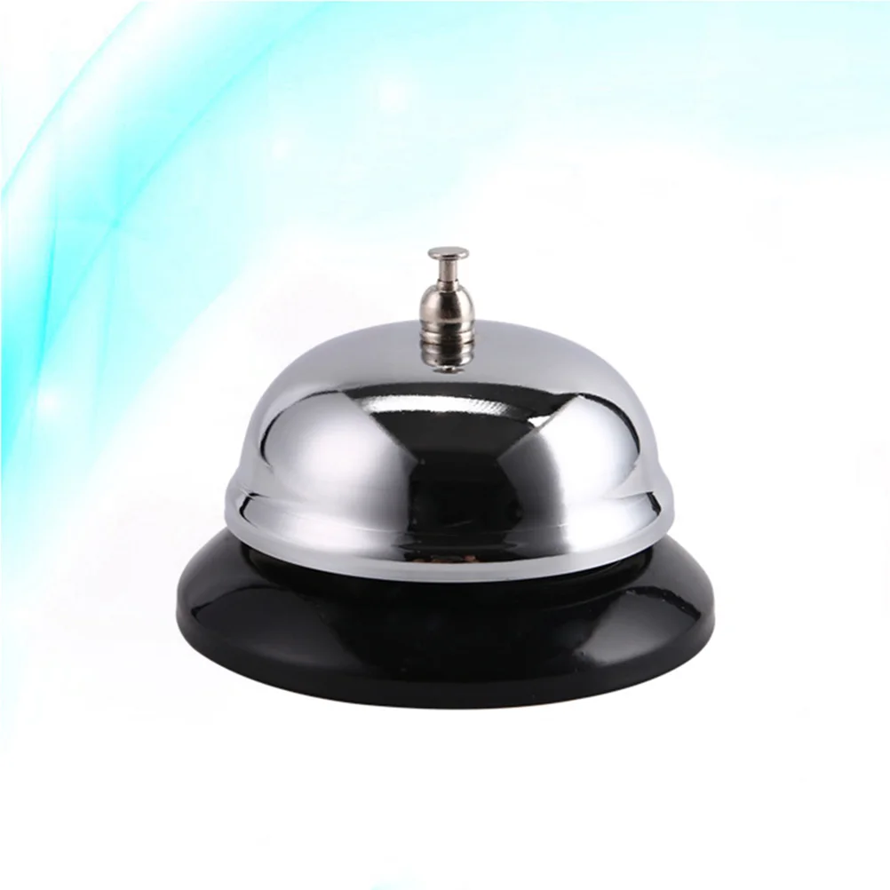 

Classic Stainless Steel Service Bell Restaurant Call Bell Reception Service Bell (Black+Silver)