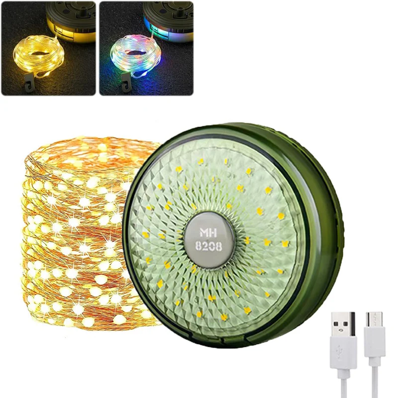 

2 в 1 перезаряжаемый походный фонарь светильник calable String светильник Outdoor Tent Lantern для декора палатки