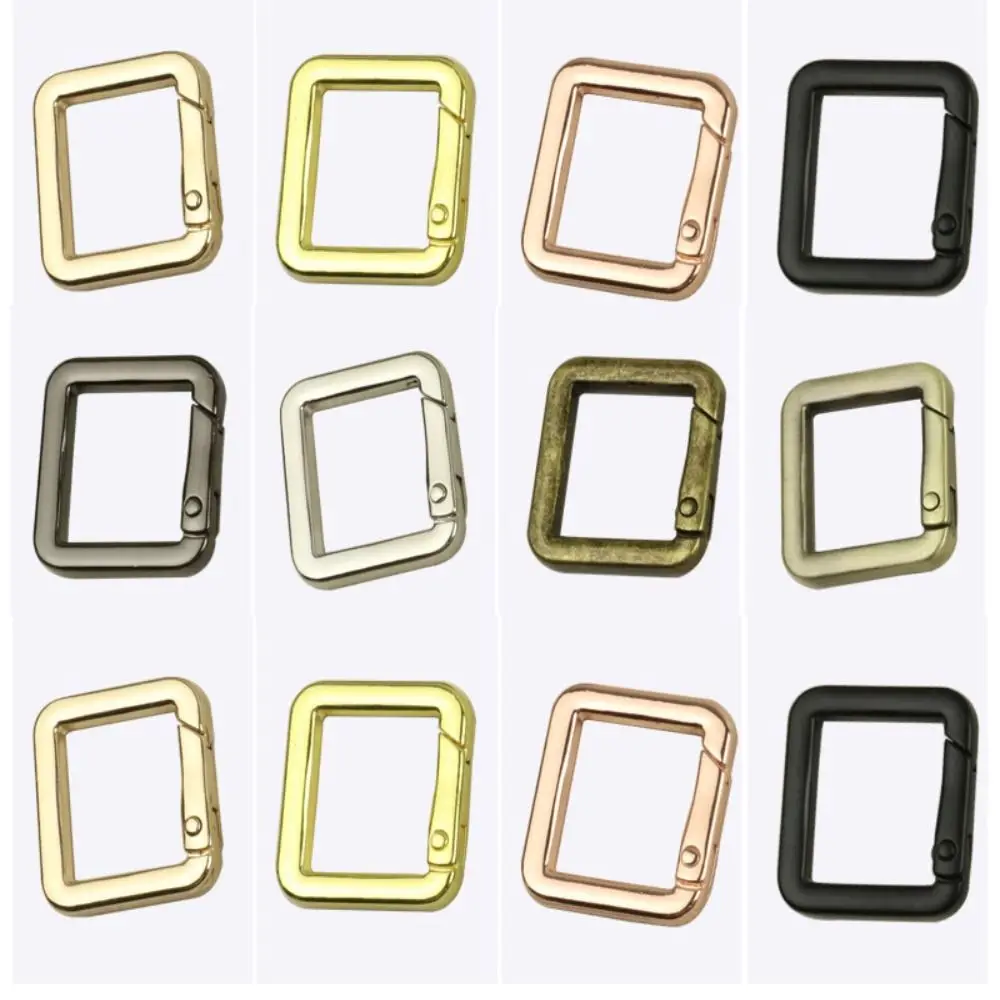 

Zinc Alloy Plated Gate Buckle High Quality 19mm Multicolors Buckles Clips Spring Square Ring Outdoor Tool