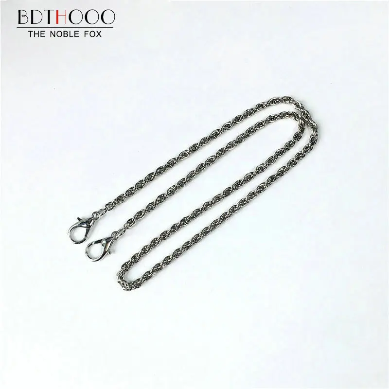 20pcs/lot 60cm Metal Chain Handle with Buckle for Handbag Purse DIY Handles Clasps Shoulder Straps Bag Parts Accessories