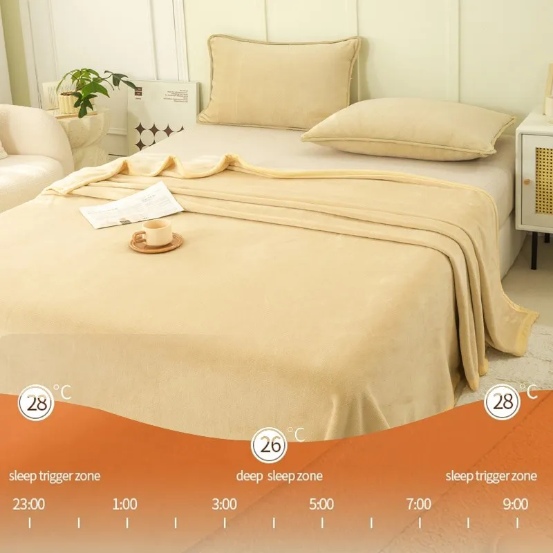 Milk Coral Fleece Bed Sheet Single Piece Winter Fleece-lined Thickened 2024 New Flange Q Velvet Dormitory Quilt Single...