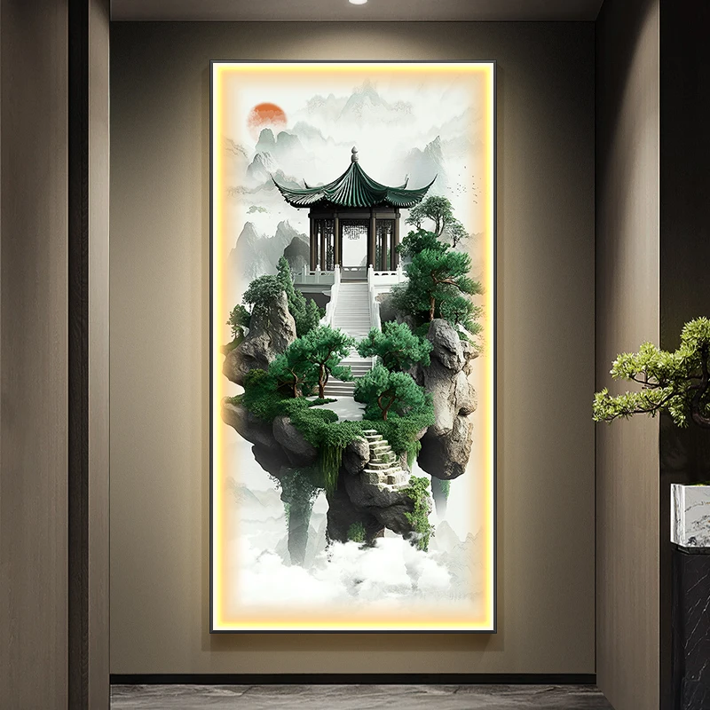 Новый светодиодный настенный декор в китайском стиле украшение для входа