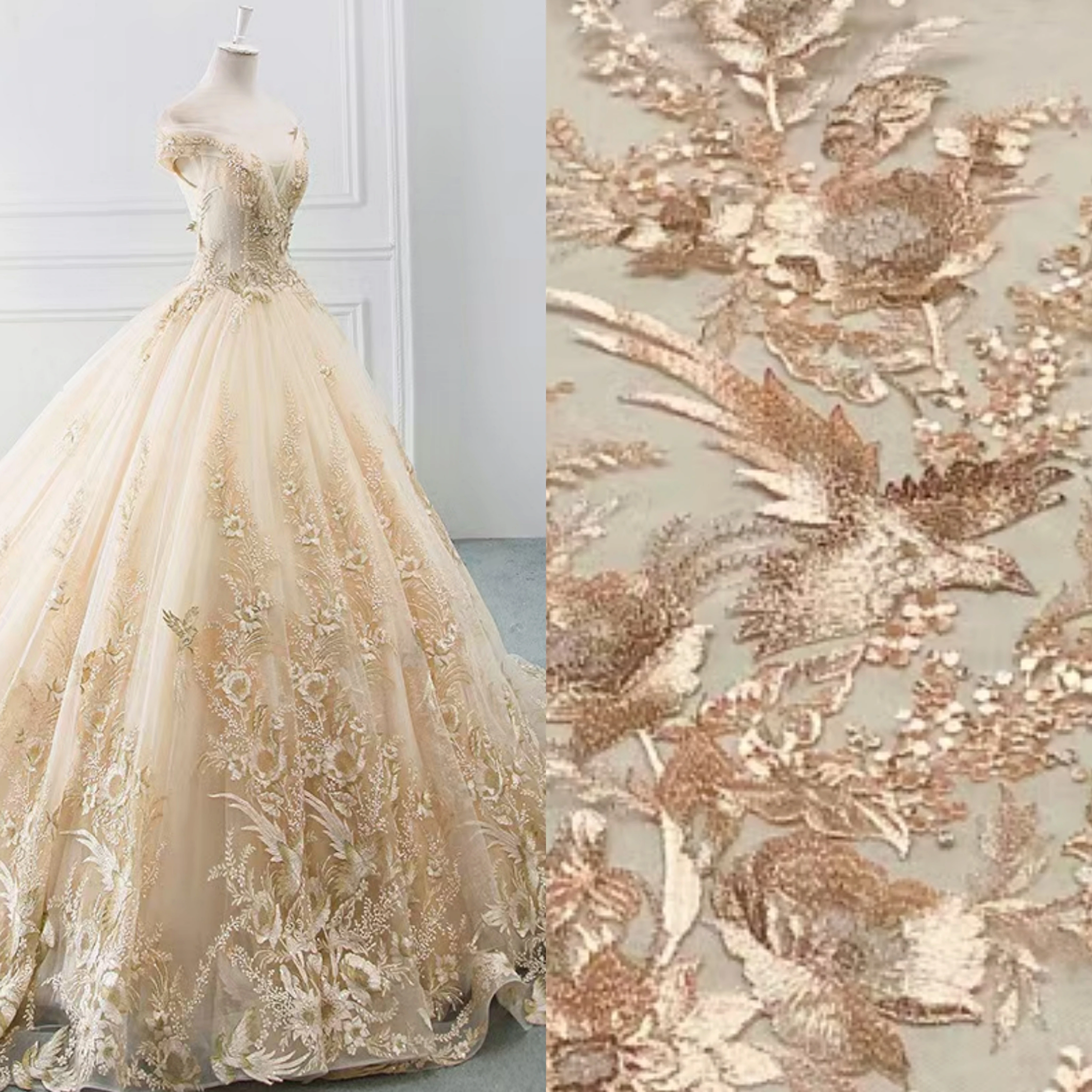 

HX62817 Africa Fabric Hot Sale High Quality 2022 Embroidery Net Lace in Birds Rich Senegalese For Wedding Or Party Dress