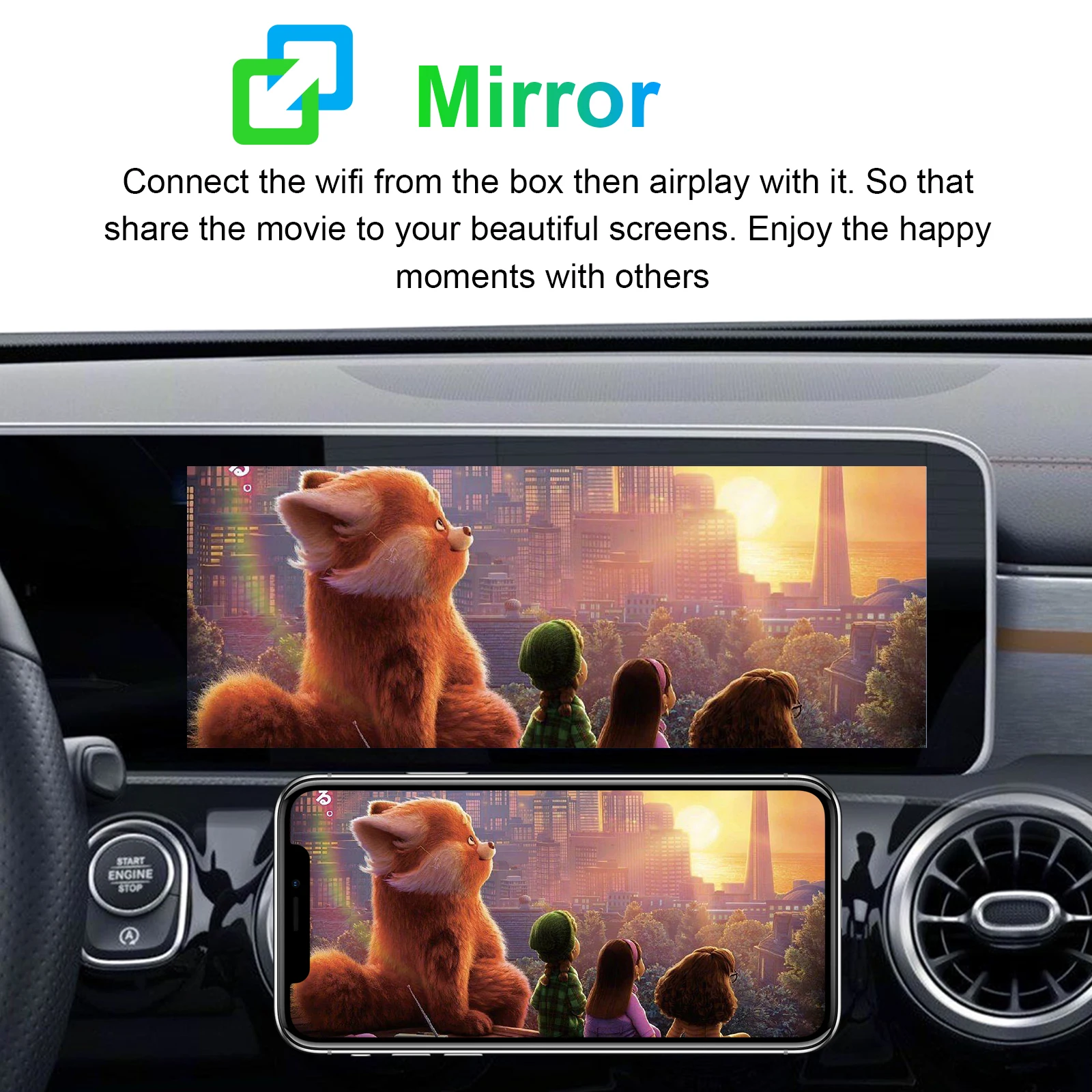 Комплект обновления экрана OEM декодер коробка CarPlay Android Auto Mirror Link для Benz A B C E GLA GLK GLS