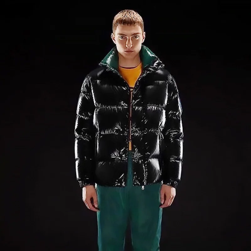 Mens Jacket Parka 90% White Down Jacket for Men Women Fashion Bright Hooded -30 Degrees Warm Down Jackets Couples Winter Coats