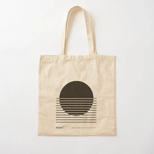 

Shapes 07 Cotton Canvas Bag Designer Ladies Reusable Shopper Shoulder Bag Foldable Women Handbag Grocery Unisex Printed Tote