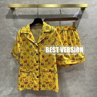 best version luxury brand two piece sets womens outfits 12 constellation series print short sleeve shirt with matching shorts