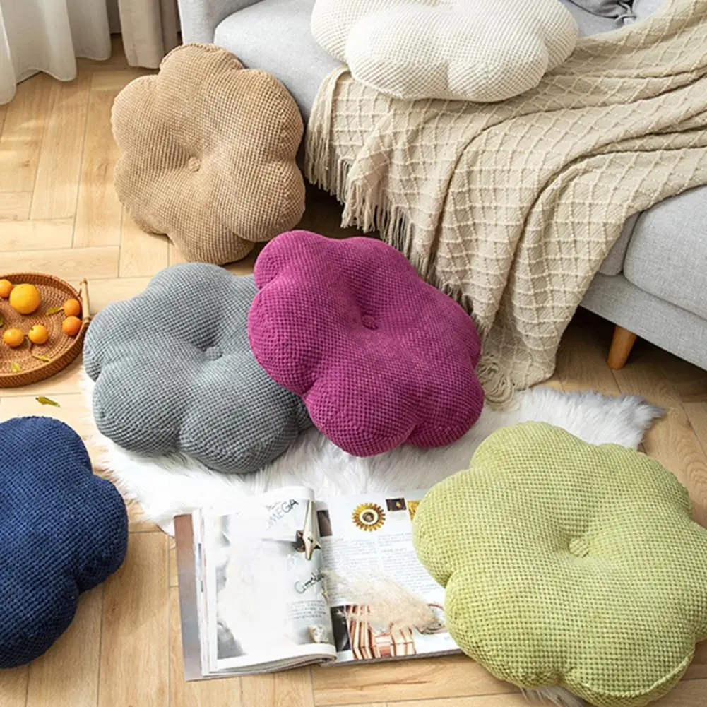 

Portable Unique Universal Comfortable Chair Pad 3D Floral Shape Pillow Good Resilience for Living Room