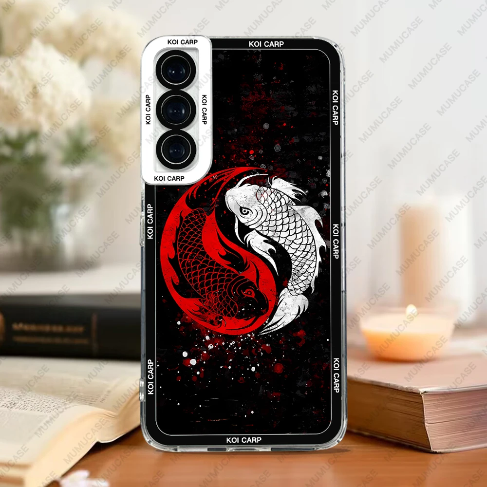 Фото Чехол для Samsung Galaxy S24 S20 S21 FE S22 S23 Ultra A32 A33 A50 A52 A53 A73 A54 A14, мягкий чехол для карпа Koi №3