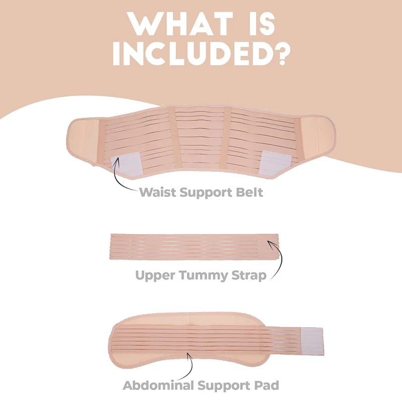 3 in 1 Adjustable Maternity Belt Pregnancy Breathable Belly Back Support Band Abdominal Binder Shapewear