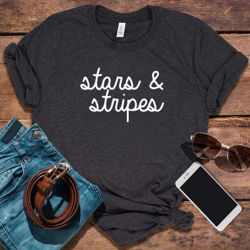 

Женская рубашка с принтом звезд, футболка с американским флагом, уличная мода 2022, Топы 4 июля, женская одежда