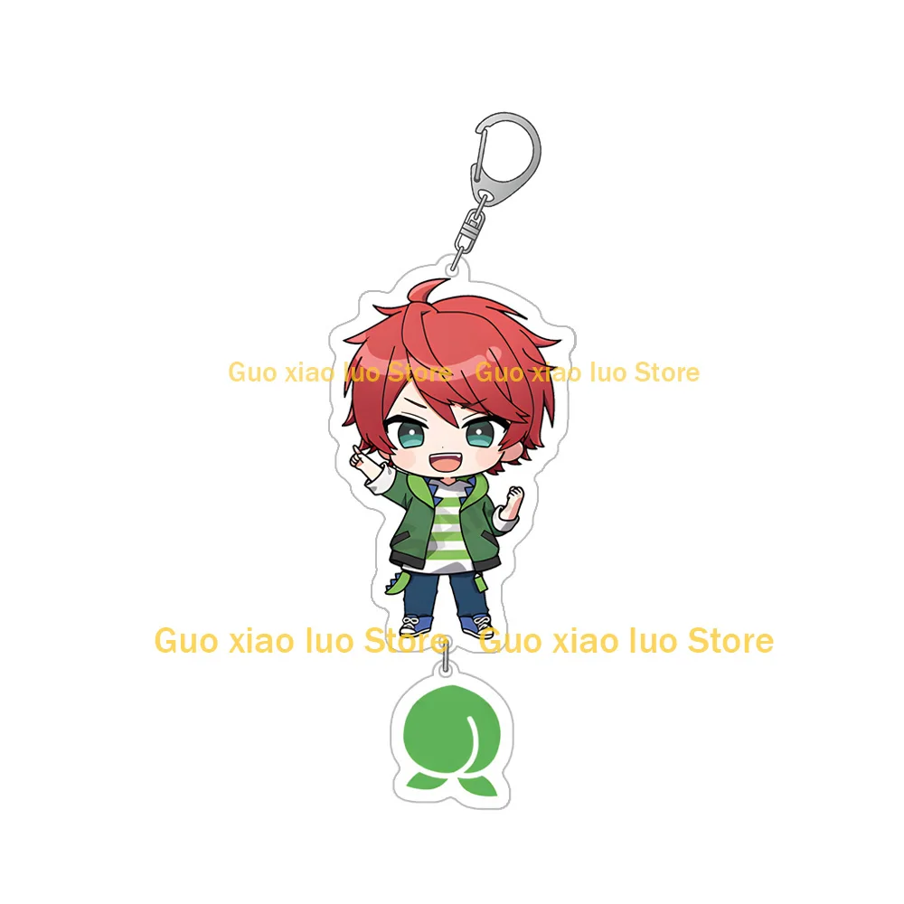 Фото VTuber Красочный персиковый JPAPA Noa Yuankun Tattsun Siva DNQ Uri Eto Hiro Mofu Двойной акриловый брелок для ключей Сумка кулон Аниме брелок №2