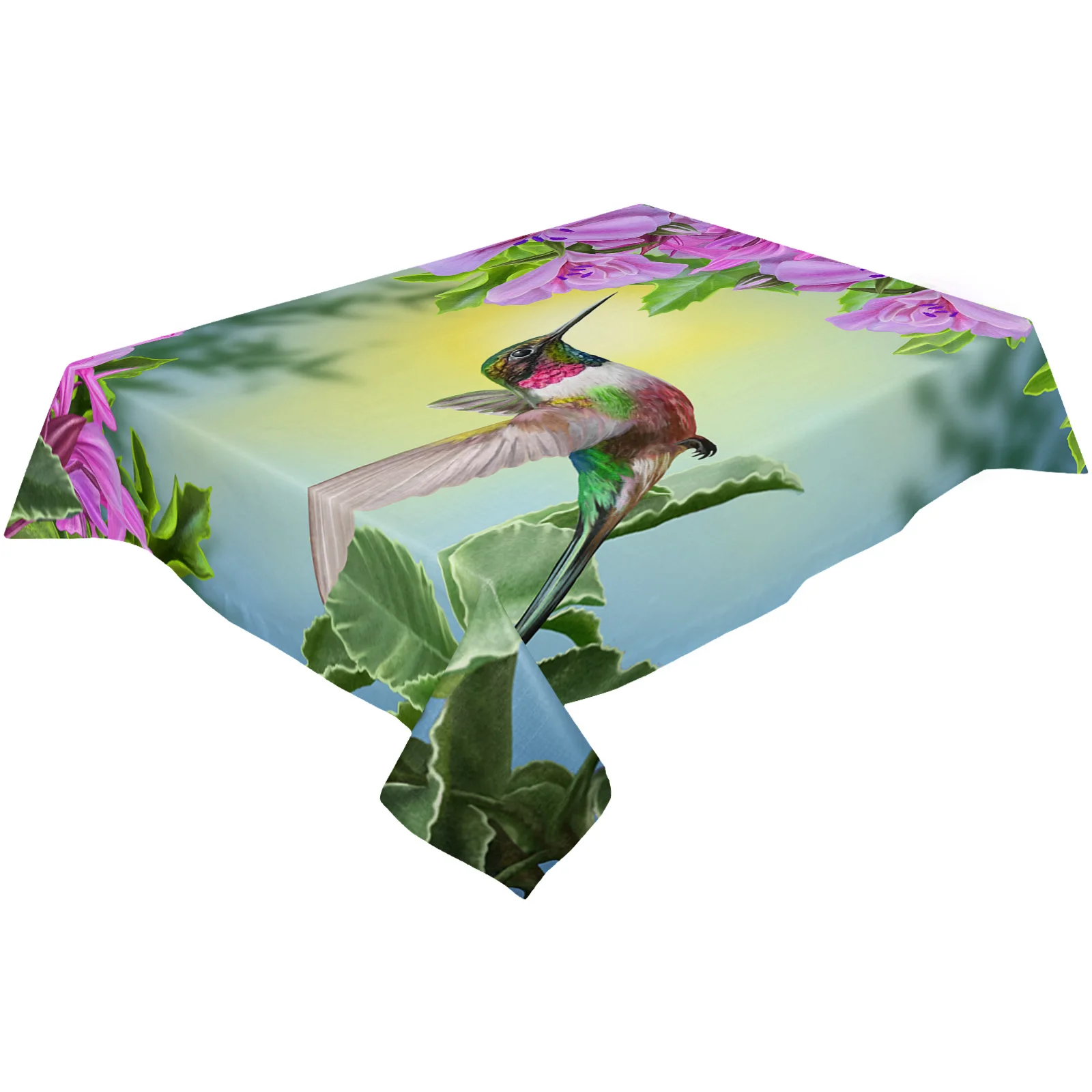 Защитный чехол для стула Plant Flower Hummingbirds Spandex для офиса и банкетного зала, растяжимый для столовой.