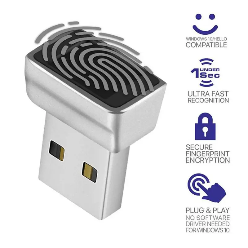 

New USB Fingerprint Reader Module for Windows 7、8、10 、11 Hello, Biometric Scanner padlock for Laptops & PC Fingerprint Reader PC