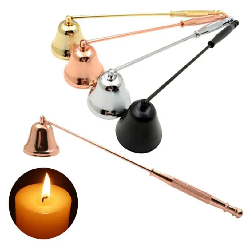 

Stainless Steel Candle Snuffer Tool Long Handle Bell Extinguisher Accessory Putting Out Extinguish Candle Wicks Accessories