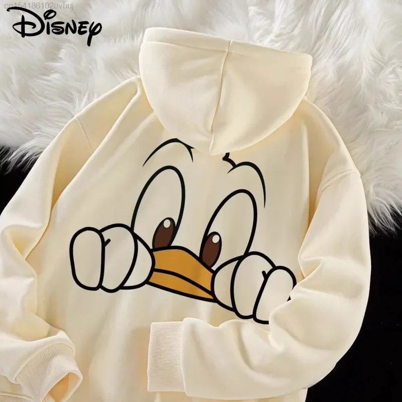 Толстовка с капюшоном на молнии и принтом из мультфильма Дональд Дак