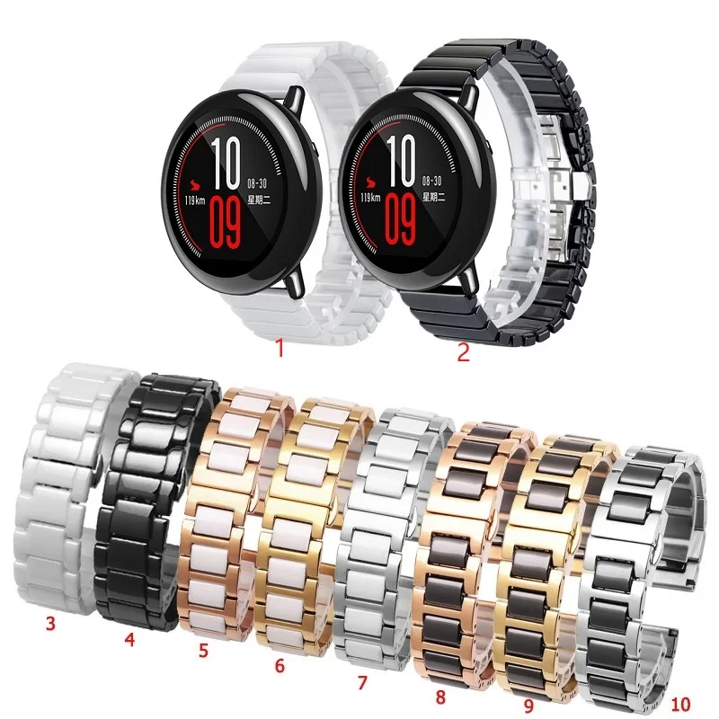 

Ремешок керамический 20 мм 22 мм для часов Huami Amazfit GTR 2 3 4 42 мм 47 мм GTR2 GTR 2E GTR4 GTR3 Pro Stratos 2 2S 3 pace