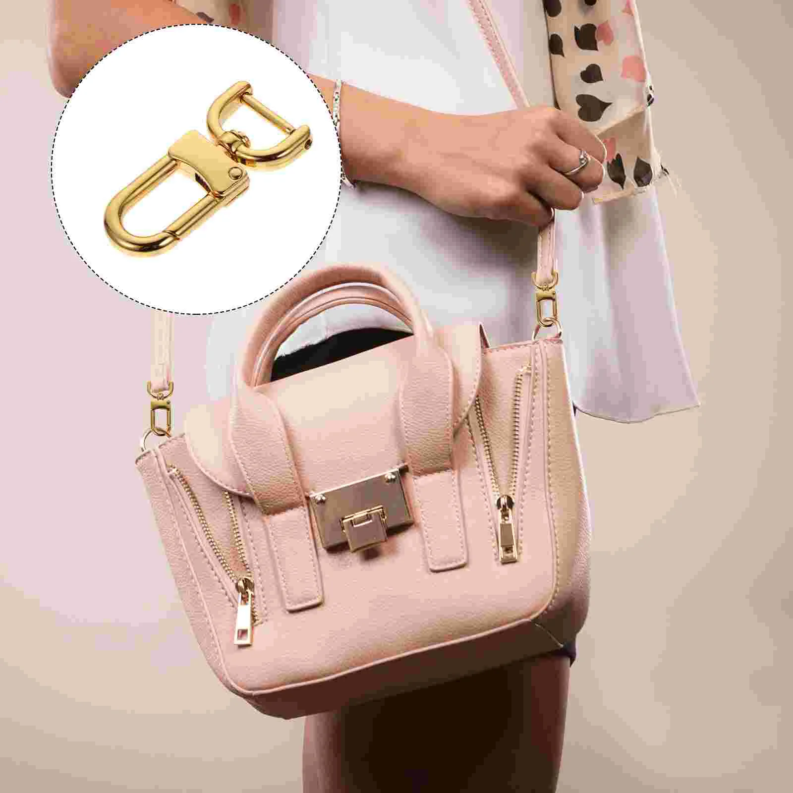 

Hook Snap D Clasp Swivel Claw Purse Ring Metal Keychain Chain Hooks Rings Clip Key Sewing Lanyard Jewelry