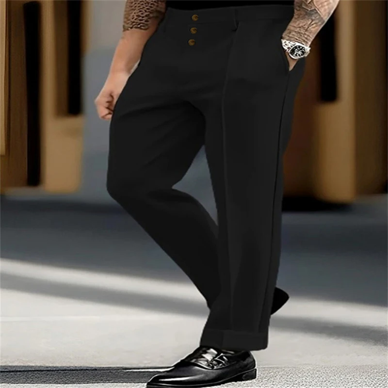 Плиссированные прямые брюки