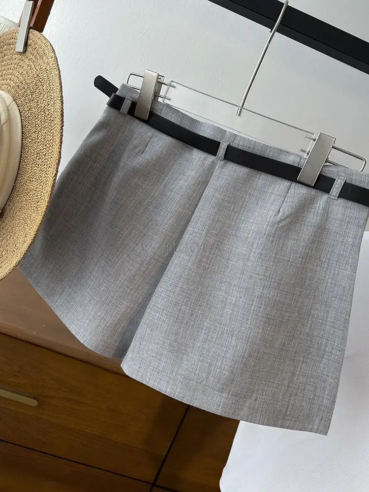 Летняя женская модная плиссированная юбка Garaouy Y2k с высокой талией брюки женские