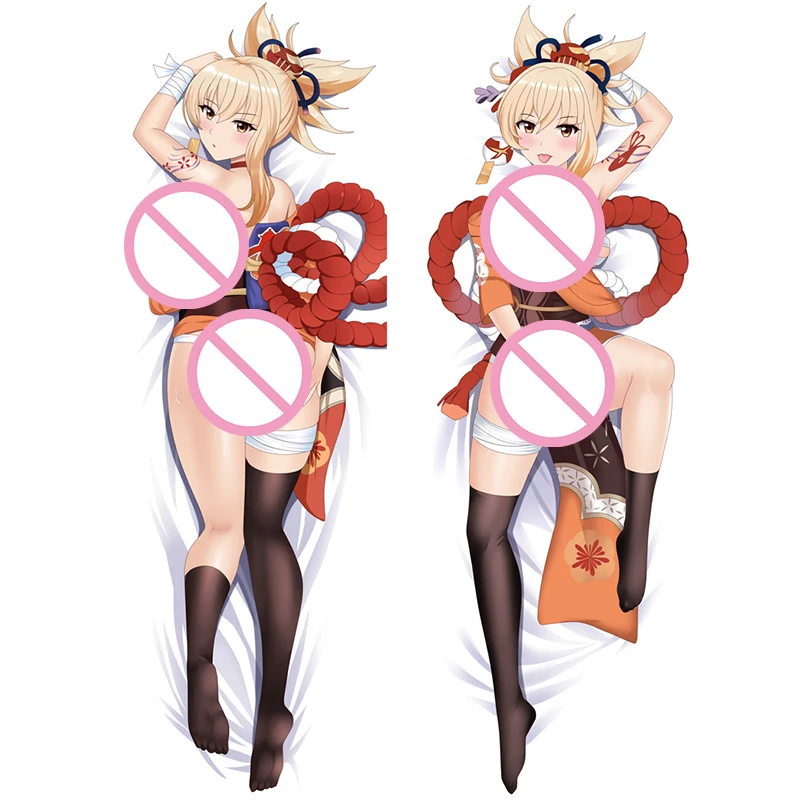 

New Sexy Girl Naganohara Yoimiya Dakimakura Pillow Case Game Genshin Impact Character Hugging Body Pillowcase Otaku Cushion Case