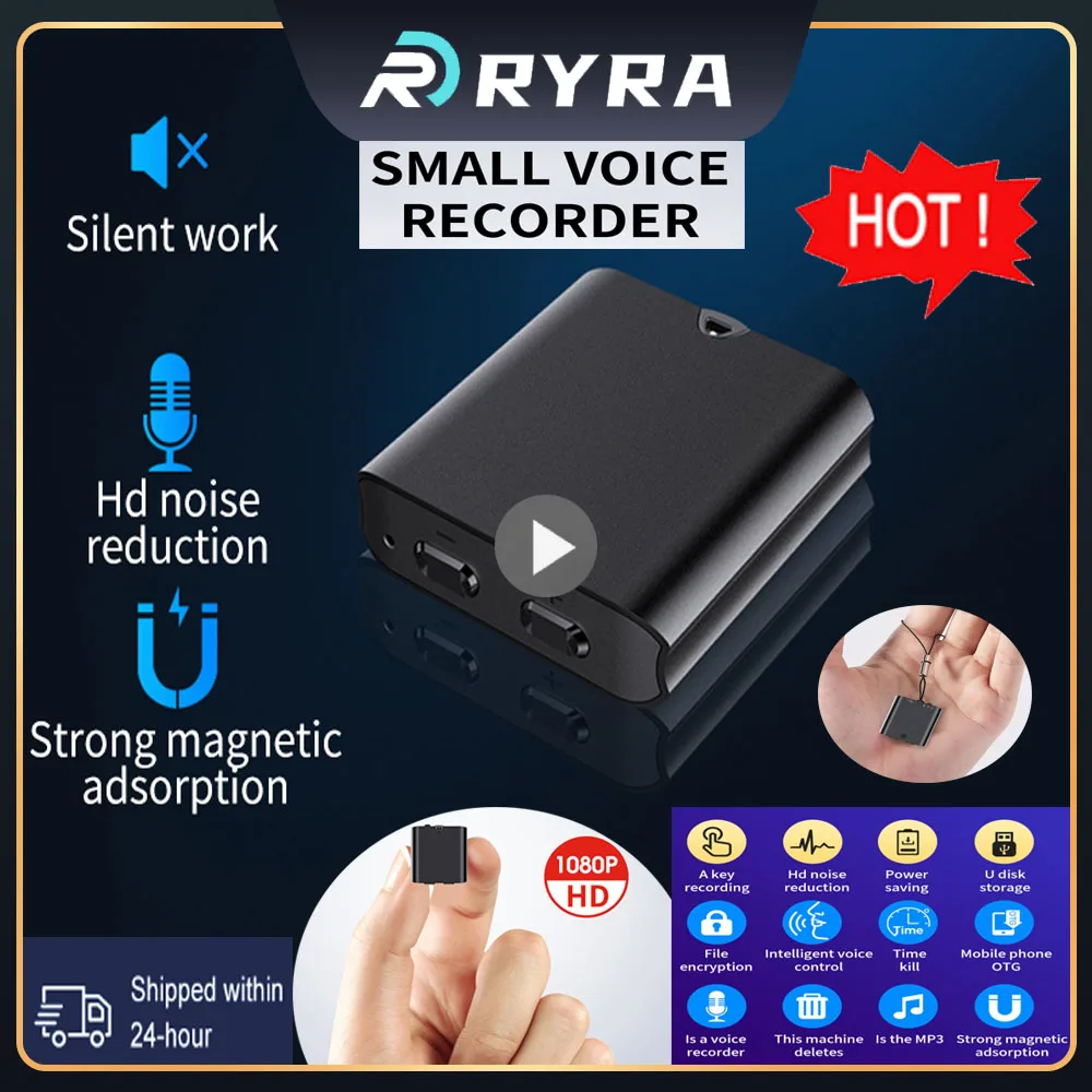 

NEW 8GB 16GB 32GB Mini Digital Voice Recorder Voice Activation One-Touch Recording Listening Device Voice Recorder For Meeting