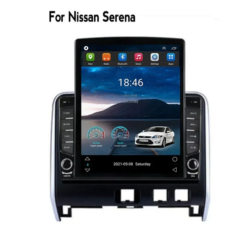 Для Tesla Style 2 Din Android 13 Автомобильный радиоприемник для Nissan Serena 5 В C27 2016-2035