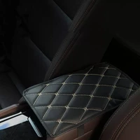 leather car armrest mat universal interior auto armrests storage box mats dust proof cushion cover waterproof armrest protector