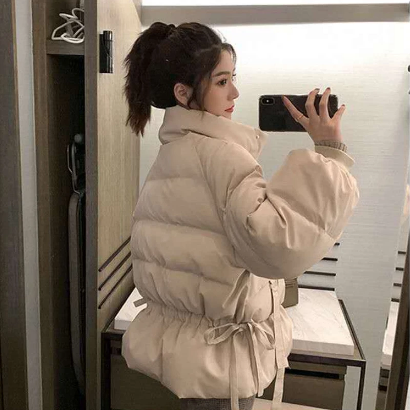 COZOK Street Style Retro Loose Casual Jacket Women's Winter Warm Down Jacket Women's Thickening Temperament Fashion Y2K Coat