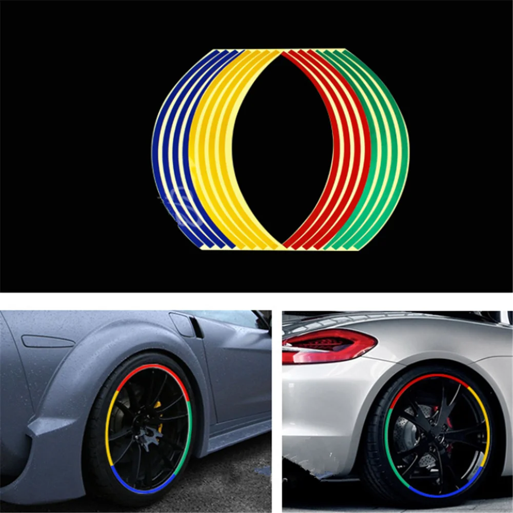 17 &quot18&quot полоски на колеса автомобиля наклейки для renault clio 4 mercedes w204 amg opel insignia kia