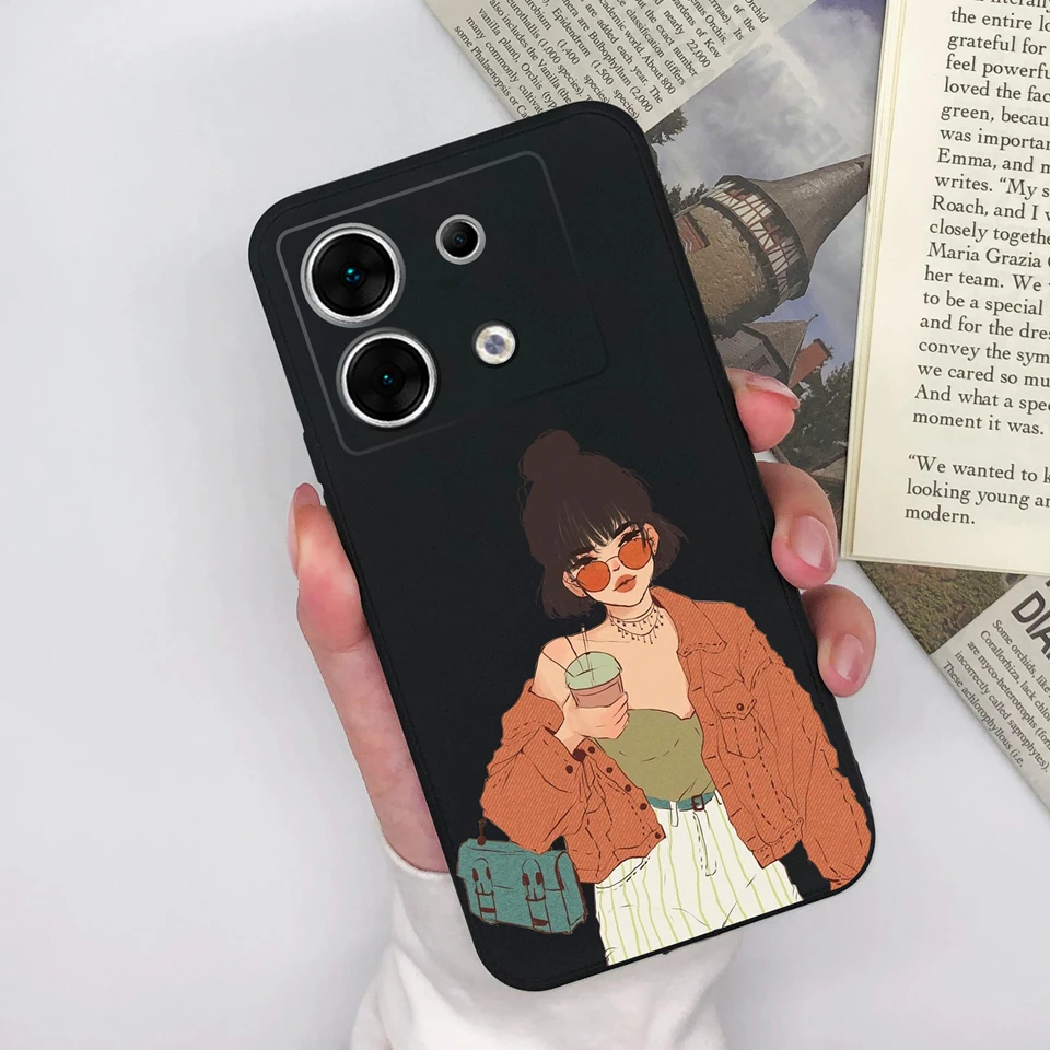 Чехол для Infinix Zero Ultra 30 красивая девушка цветок силиконовый защитный чехол