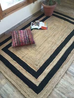 rug runner 100 natural braided jute handmade modern rustic look area carpet rug