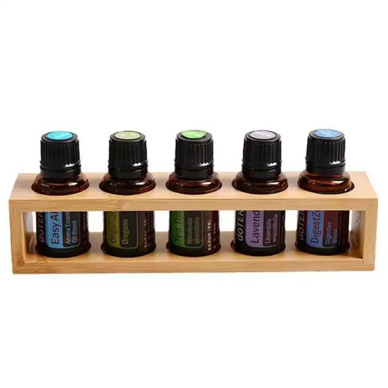 

Bamboo Essential Storage Rack Bottle Oil Finishing Test Tube Rack Multi-functional Sorting Rack Storage Rack
