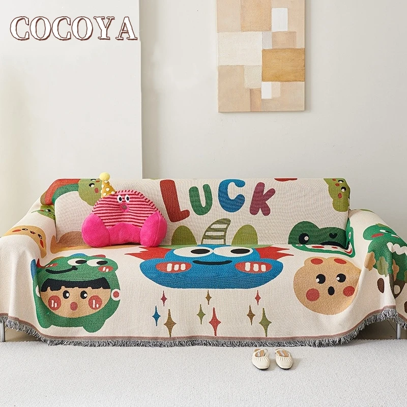 Одеяло для дивана с героями мультфильмов декор детской комнаты милые одеяла