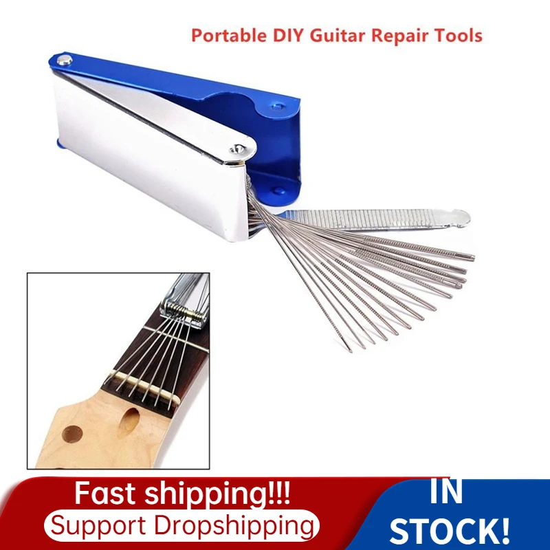 

13Sizes Guitar Nut Slotting File Saw Rods Slot Filing Set Portable DIY Guitar Repair Tools Box Replacement Guitarra Accessories