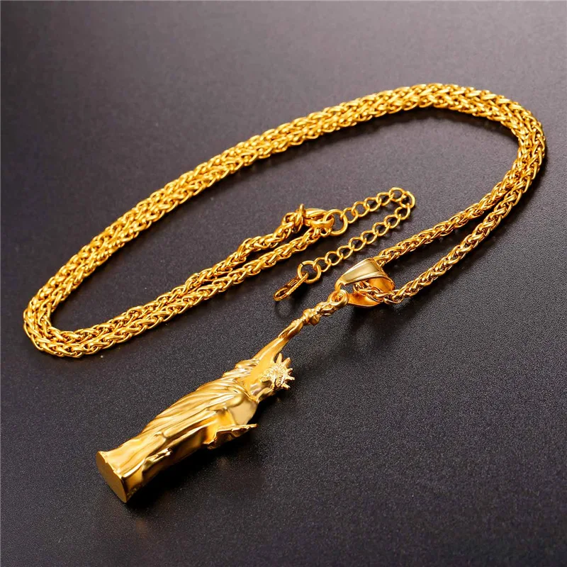 Ожерелье мужское и женское из нержавеющей стали с изображением статуи Свободы |