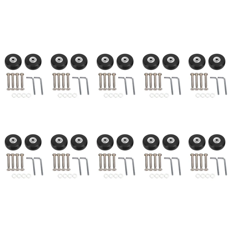 

20 Sets Of Luggage Suitcase Replacement Wheels Axles Deluxe Repair Tool 50X20x6.1 Mm