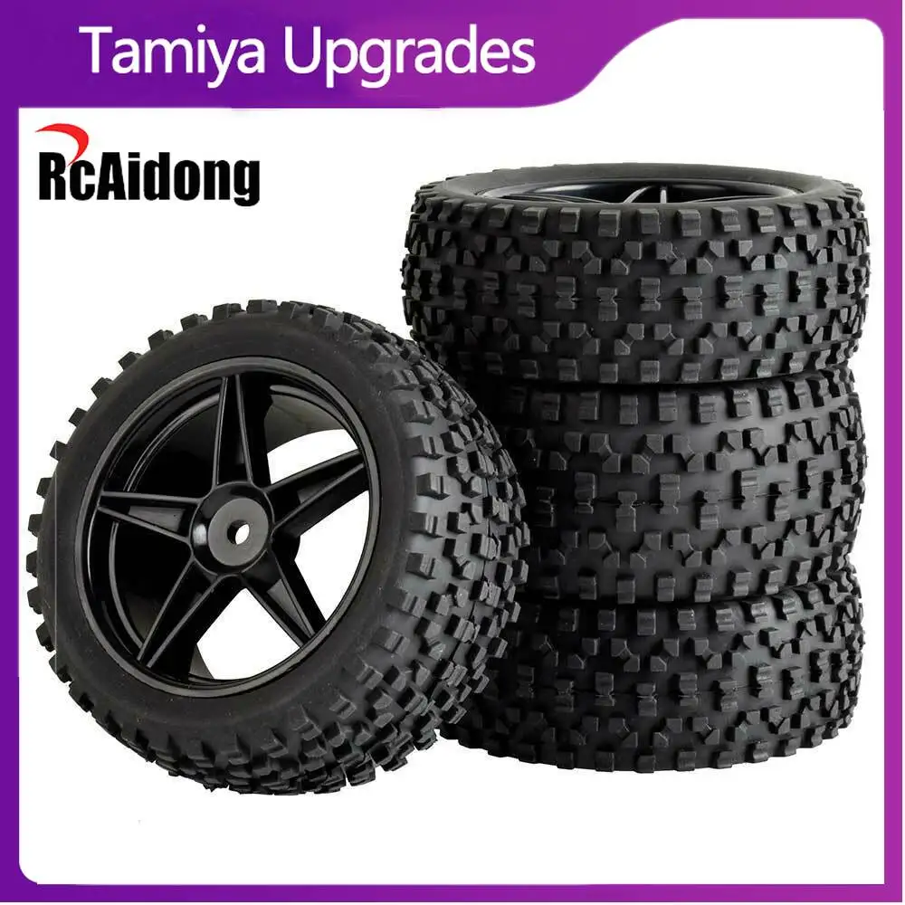 1/10 Buggy Tires Wheels Rims for Tamiya TT-02B DT02 WR8 HSP HPI Wltoys Off-Road Car Touring Car Upgrades Parts