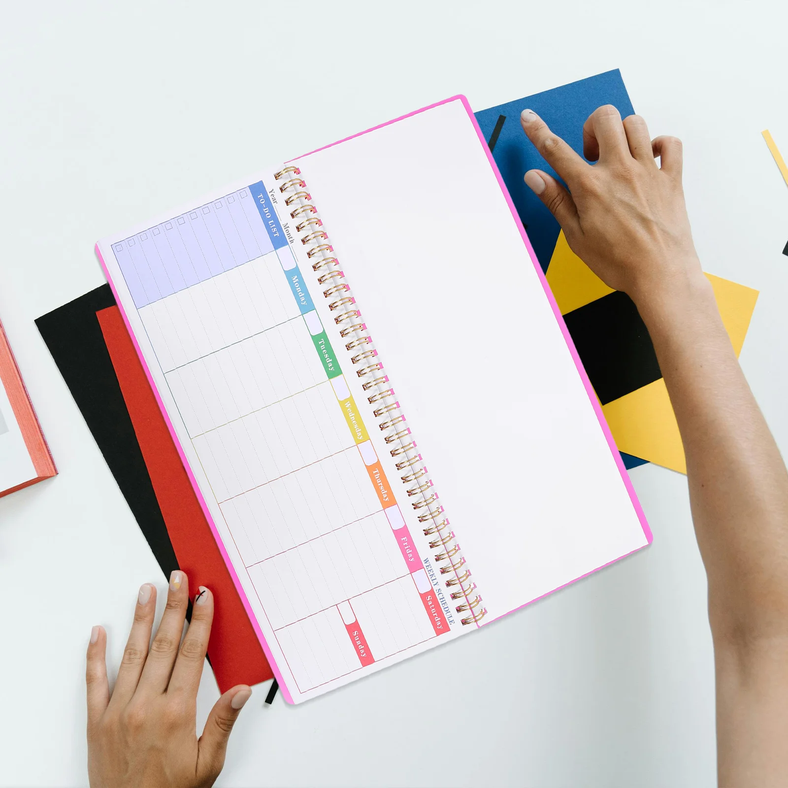 Планировщик 2024 2025 Еженедельный офисный стол без даты Ежедневное часовой график